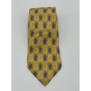 RBM Silk Tie 58" Golden Yellow Abstract Medallions